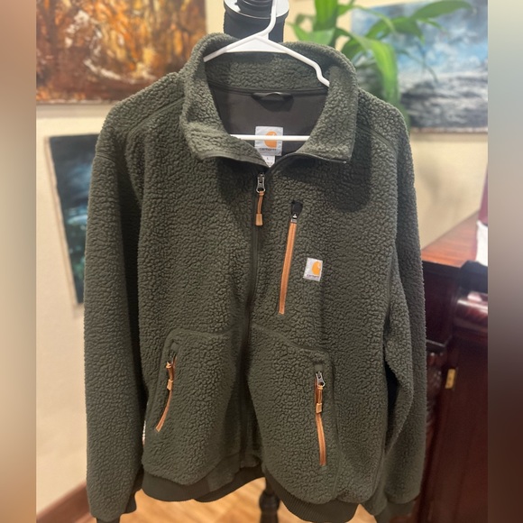 Carhartt zip up fleece size large in GUC - Picture 4 of 8